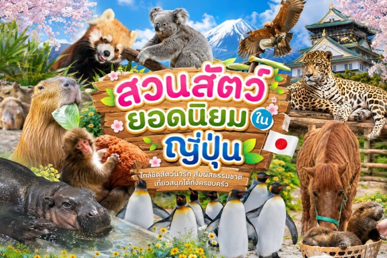 พาเด็กเที่ยวญี่ปุ่น! 10 สวนสัตว์ญี่ปุ่นยอดนิยม 2026 เที่ยวสนุก ดูสัตว์น่ารักได้ทั้งครอบครัว