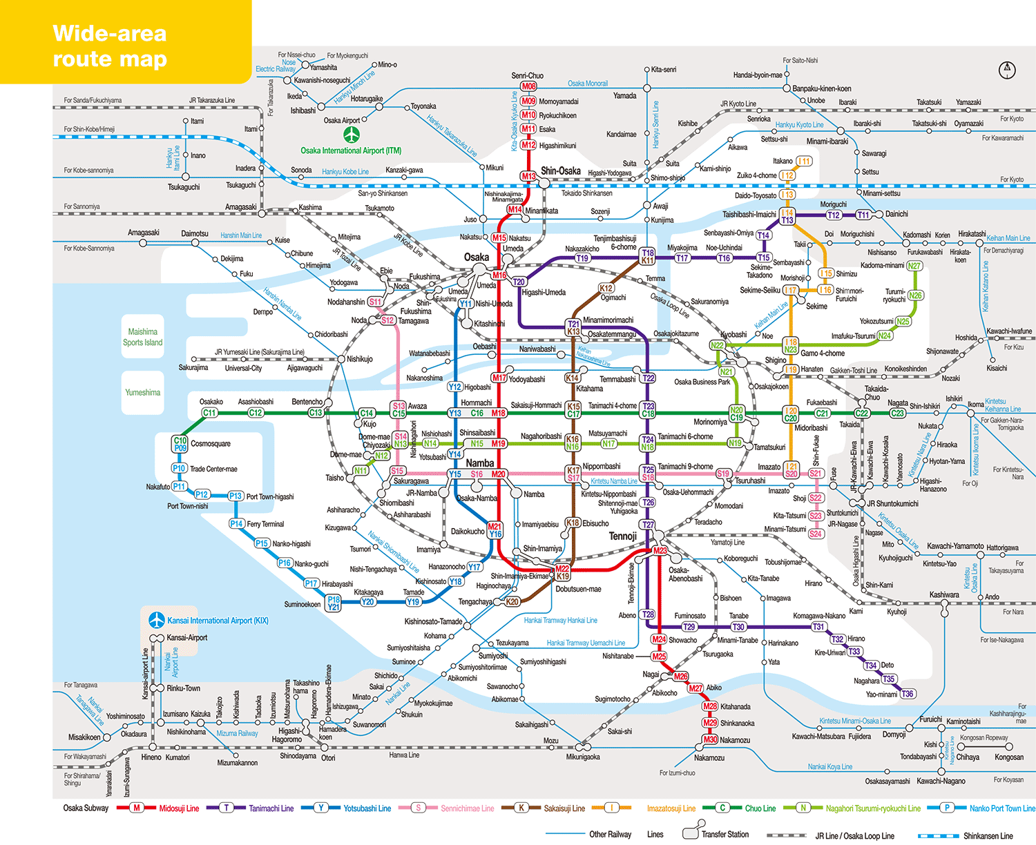 Osaka route map