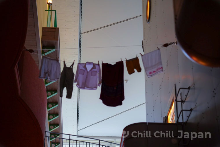 The laundry hung