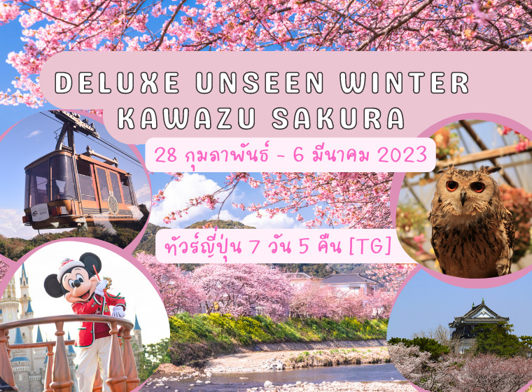 ทัวร์ญี่ปุ่น DELUXE UNSEEN WINTER KAWAZU SAKURA ปล่อยให้ดอกซากุระเติมเต็มหัวใจ ที่คาวาสึ ซากุระ 7 วัน 5 คืน