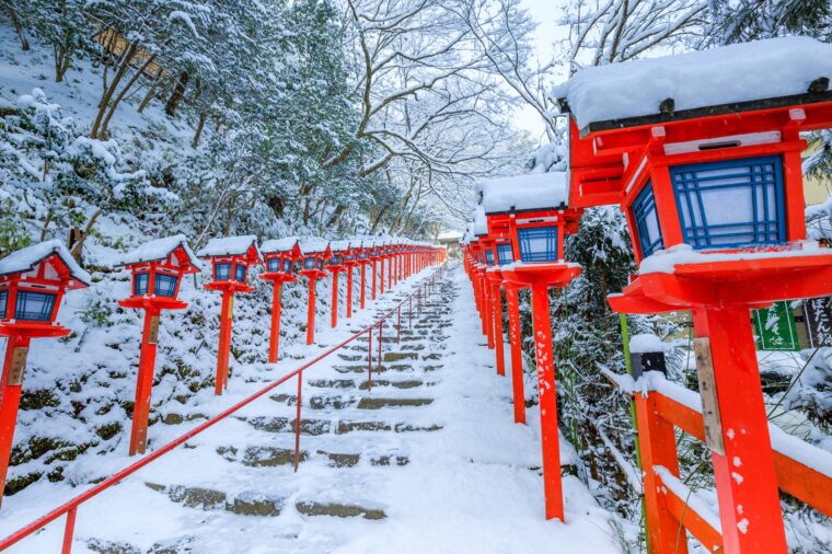 Kyoto Kifune Shrine in winter