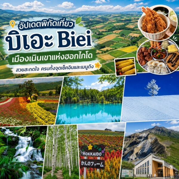 อัปเดตพิกัดเที่ยว บิเอะ Biei เมืองเนินเขาแห่งฮอกไกโด สวยสะกดใจ ครบทั้งจุดเช็คอินและเมนูดัง
