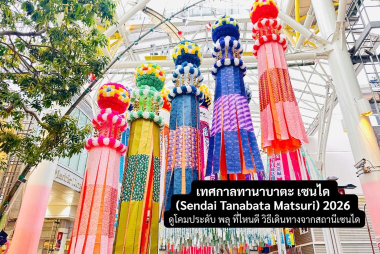 เทศกาลทานาบาตะ เซนได (Sendai Tanabata Matsuri) 2026 ดูโคมประดับ พลุ ที่ไหนดี วิธีเดินทางจากสถานีเซนได